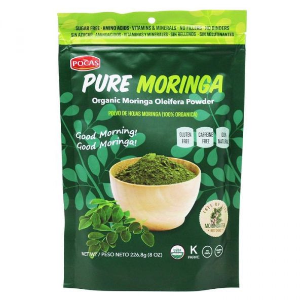 Pocas Organic Moringa Powder 8 Ounce