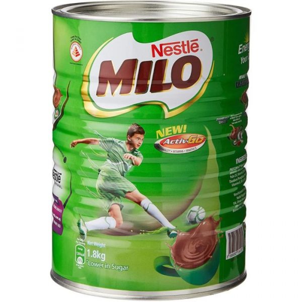 NESTLE MILO Chocolate Malt Beverage Mix, Can 1.8kg Fortified Powder Energy Drink