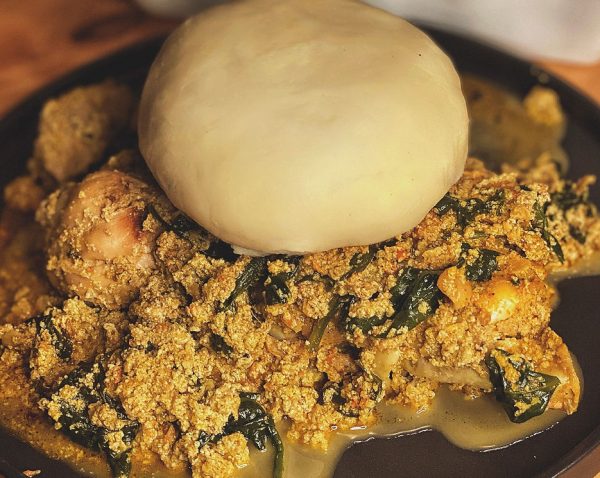 Fufu with Egusi soup